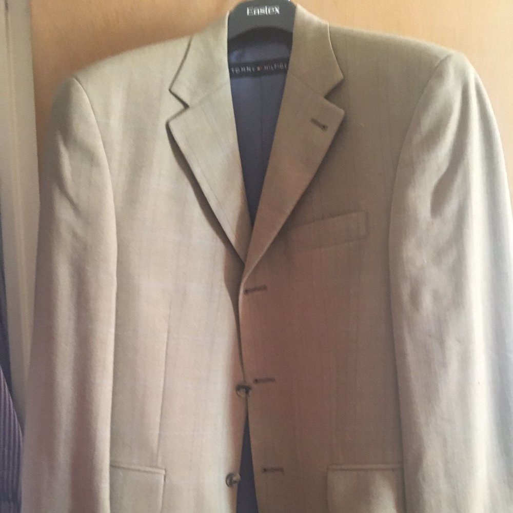 Used Tommy Hilfiger Mens Blazer Biege Size 38